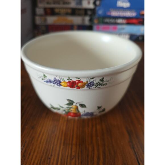 World China Fruit Nesting Bowls 2 Pc Stoneware Set Mixing Serving Vintage - Picture 2 of 6